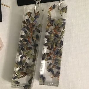Homemade resin earrings